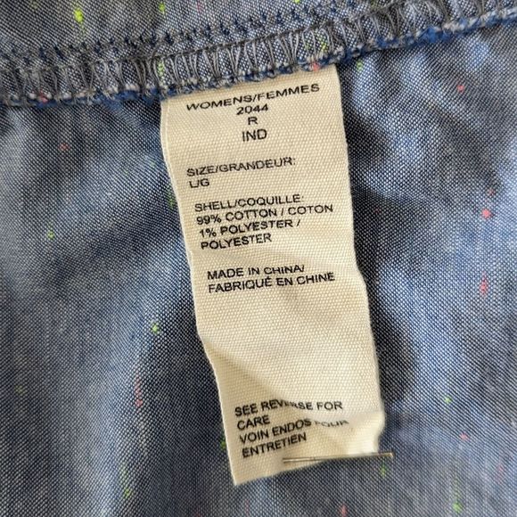 Blue speckled Woolrich shirt Lg - Picture 8 of 12